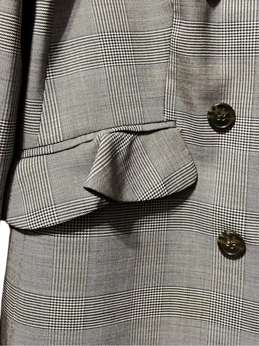 J.Crew Glen Plaid Ruffle Pocket Wool Blazer – Size 6